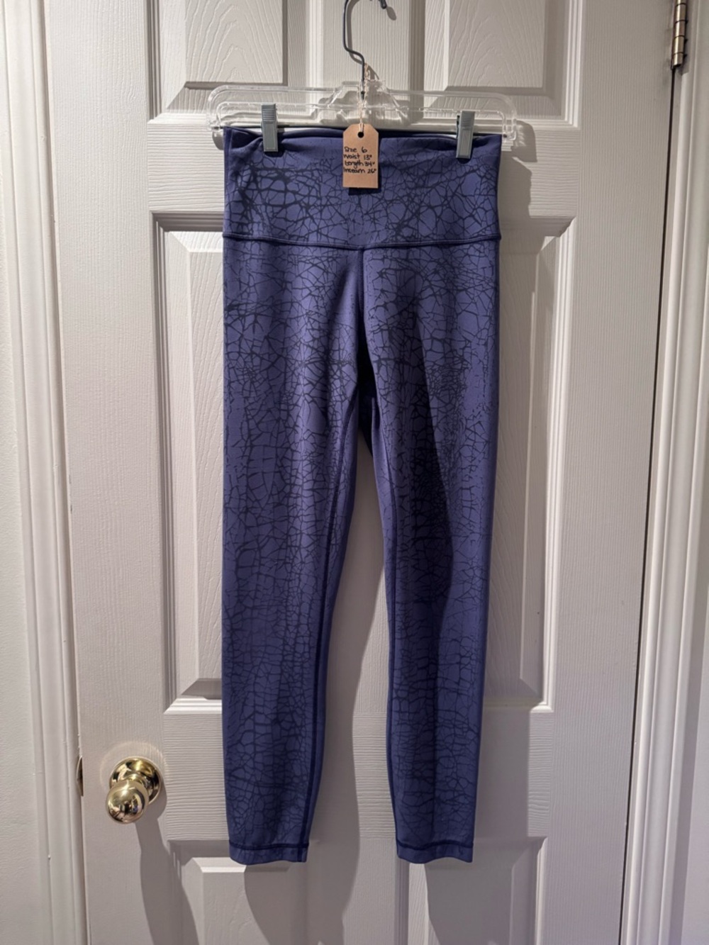lululemon athletica Purple Crackle Print Leggings
